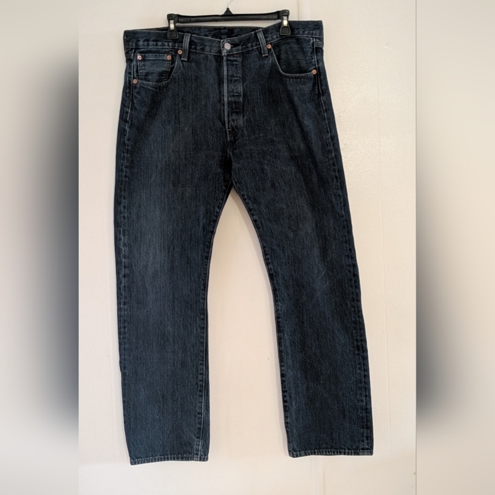501 Levi's Men's Dark Blue Straight Jeans 38X32